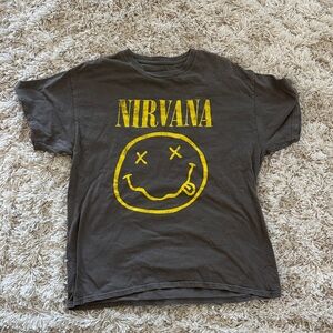 NIRVANA Tee - Black with Yellow Logo
